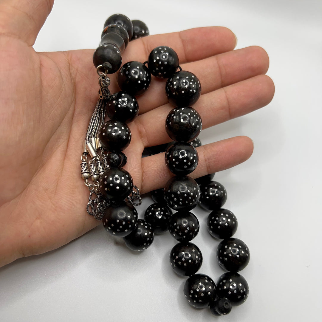 مسبحة يسر الاصلية | Yusur Tasbih Prayer Beads | Sterling Silver Tassel - Al Ali Gems