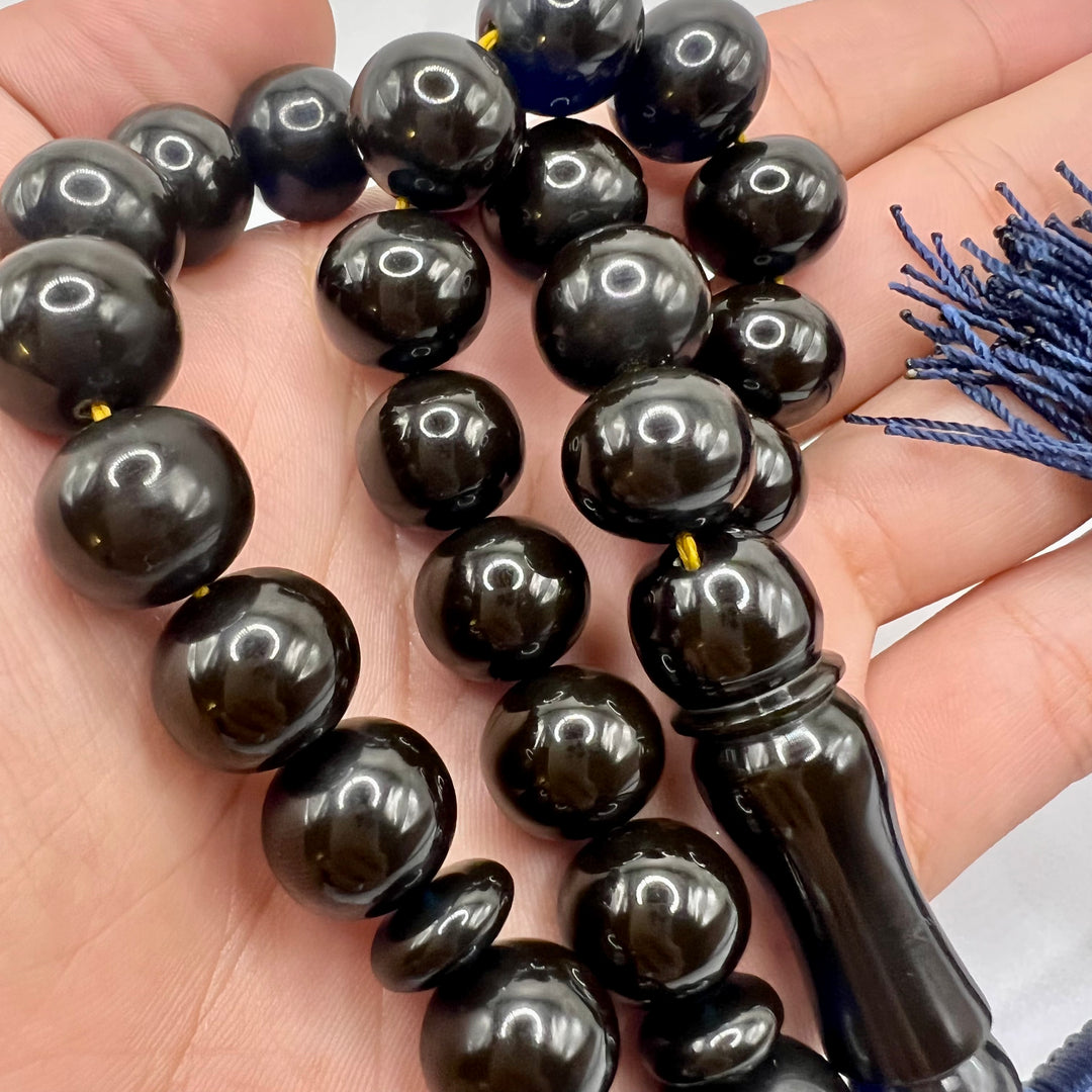 Dark Blue Sandalos Bakelite Tasbih سندلس بكلايت ازرق غامق⁩⁩⁩⁩ - AlAliGems