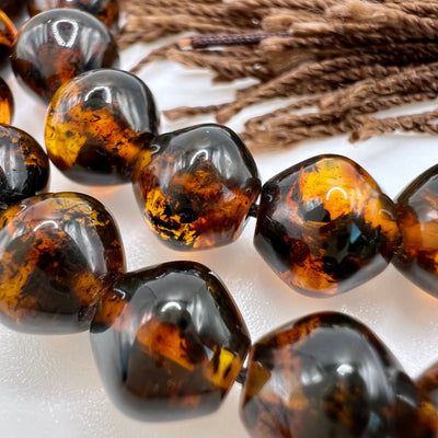 Small Round Cut Kahraman Amber Tasbih 33 Beads - Al Ali Gems