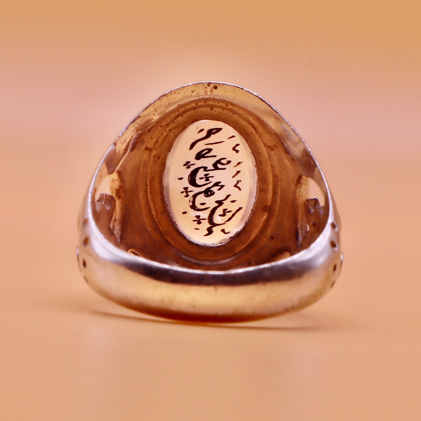 Dur e Najaf Ring Stone Ring | خاتم در النجف الاصلي | Genuine Dur E Najaf Stone Ring | Engraved Siratu Ali Haq صراط علي حق | US Size 10.5 - Al Ali Gems