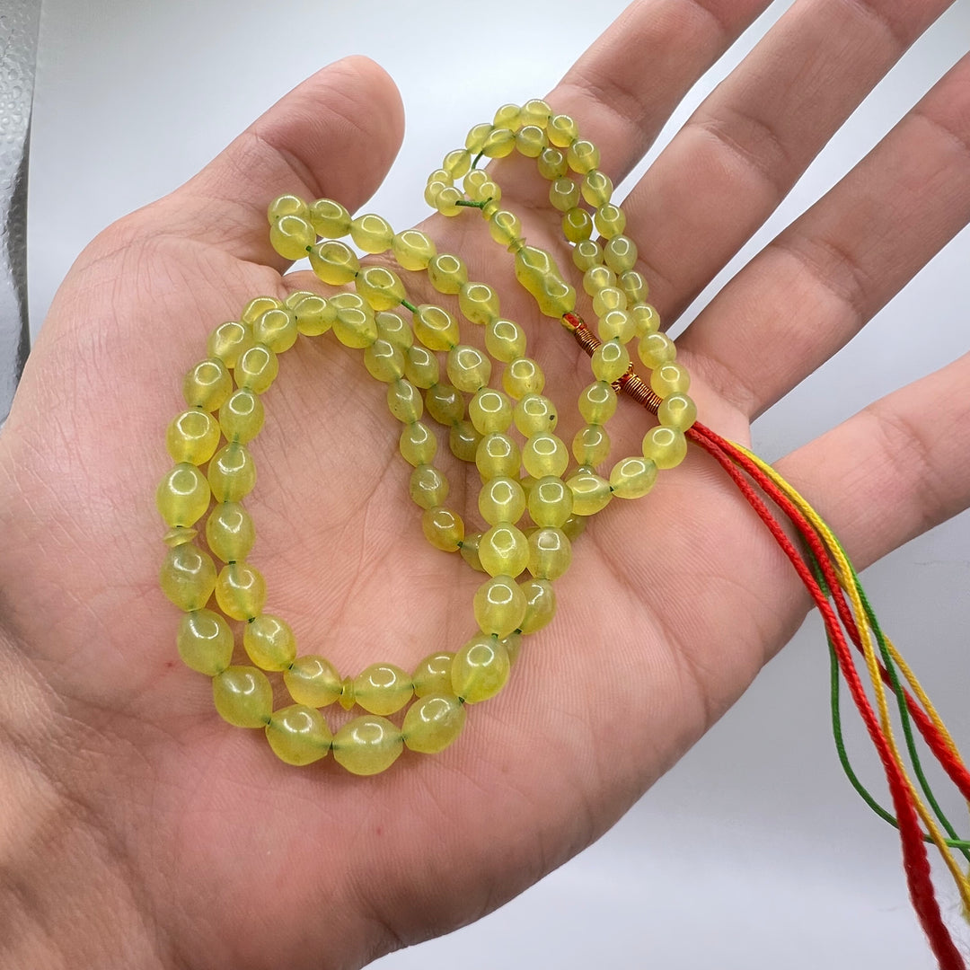 Light Green Shah Maghsoud Tasbih 99 Beads - Al Ali Gems