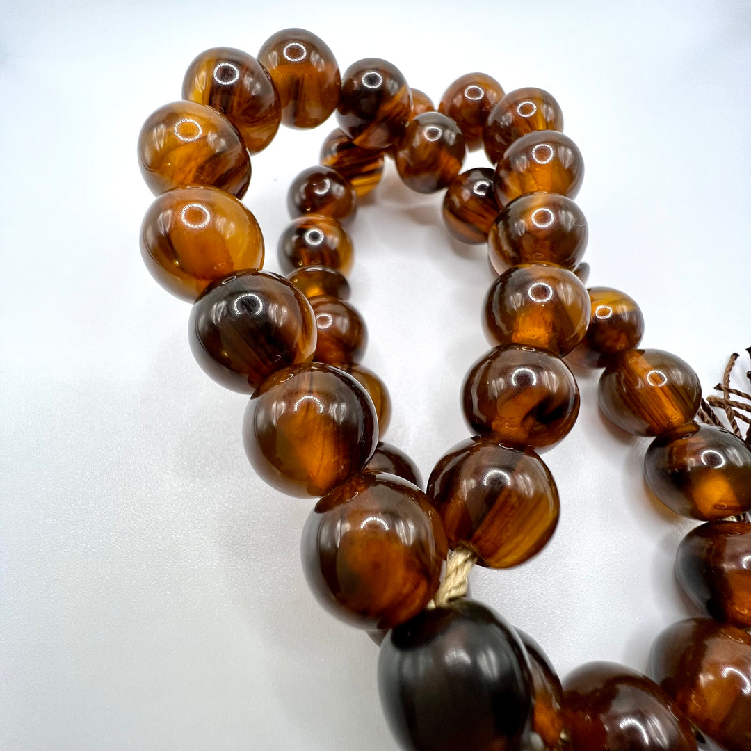 Round Amber Sandalos Bakelite Tasbih سندلس بكلايت كهرماني⁩⁩⁩ - AlAliGems