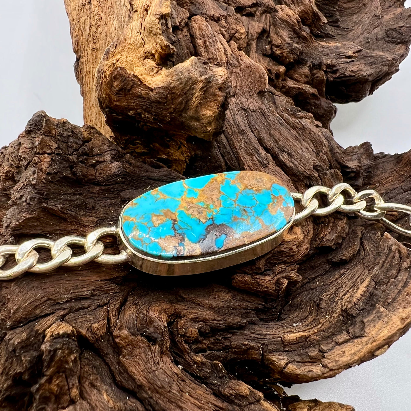 Iranian Turquoise Feroza Stone Bracelet | Original Nishapuri Feroza Stone - Al Ali Gems