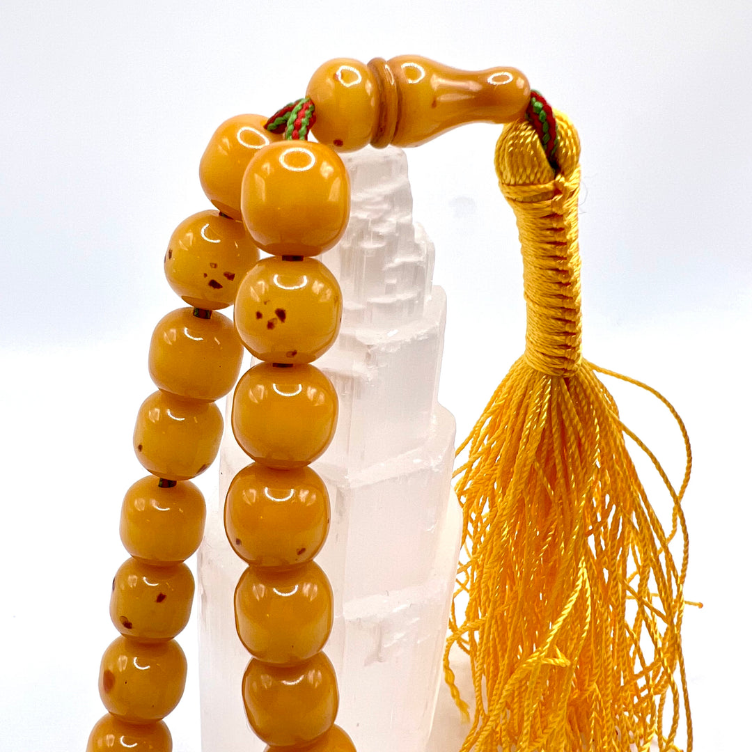 Antique Amber Sandalos Bakelite Tasbih مسكي انتيك سندلس - AlAliGems