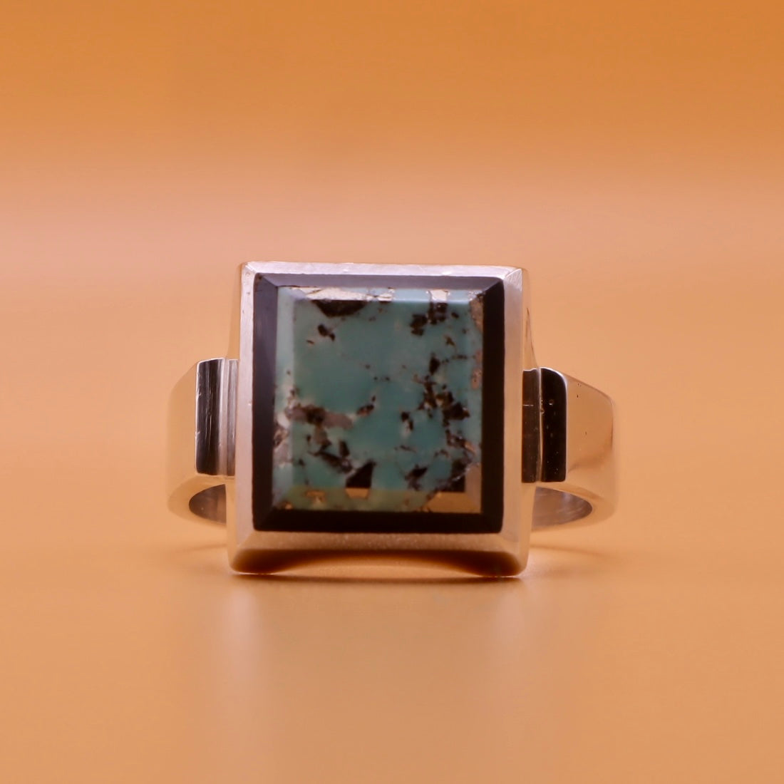 Aqeeq and Nishapuri Feroza Ring | Hirz Jawad Inside | Real Nyshapur Turquoise Stone US Size 10 - Al Ali Gems