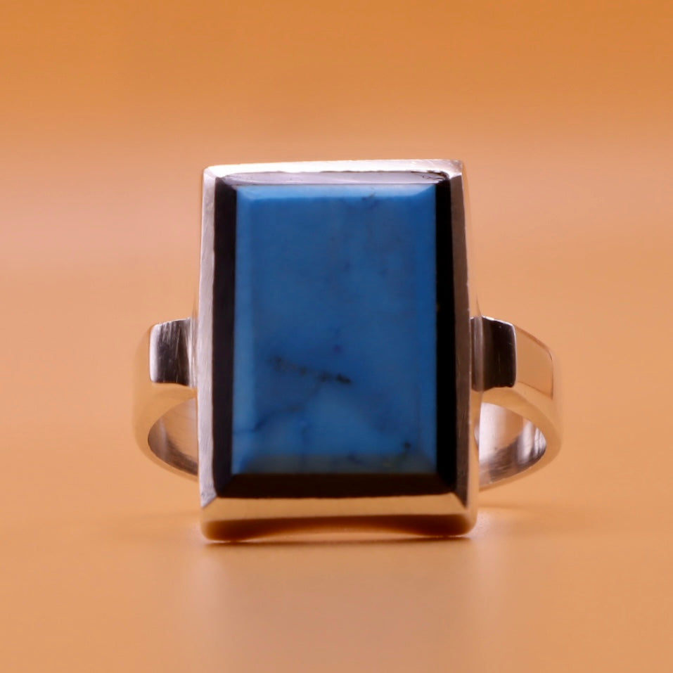 Aqeeq and Feroza Ring | Hirz Jawad Inside | Real Nyshapur Turquoise Stone US Size 10 - Al Ali Gems