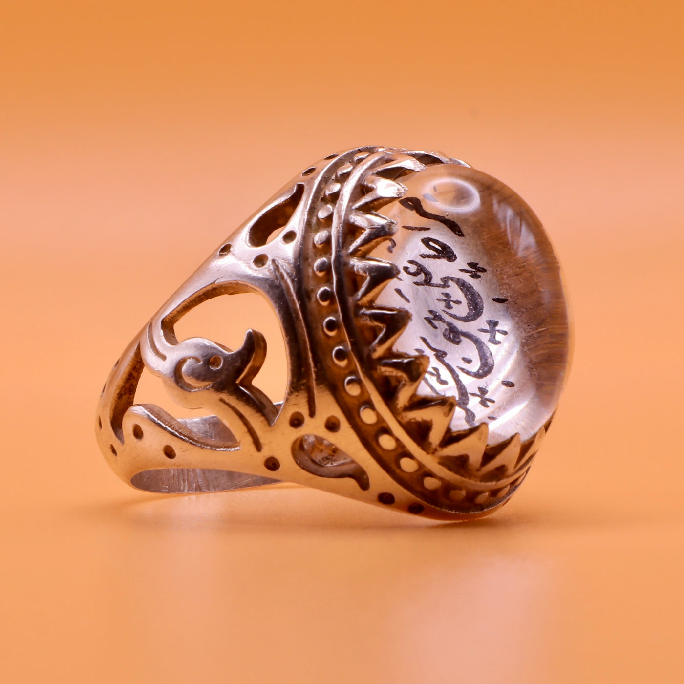 Dur e Najaf Ring Stone Ring | خاتم در النجف الاصلي | Genuine Dur E Najaf Stone Ring | Engraved Siratu Ali Haq صراط علي حق | US Size 10.5 - Al Ali Gems