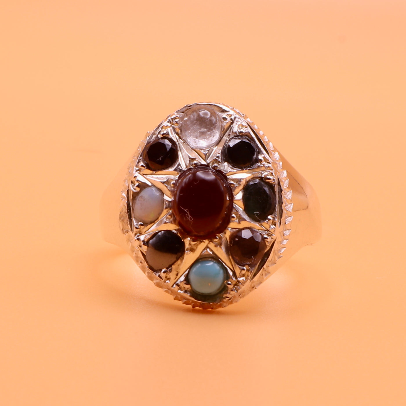 Multi Stone Sterling Silver - The Wisdom Ring (خاتم ألحكمة) - AlAliGems