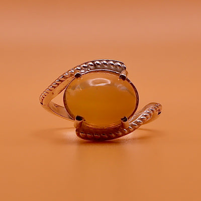 Handmade Transparent Opal Ring For Ladies | Natural Australian Opal Stone Ring | US Size 7.5 - AlAliGems