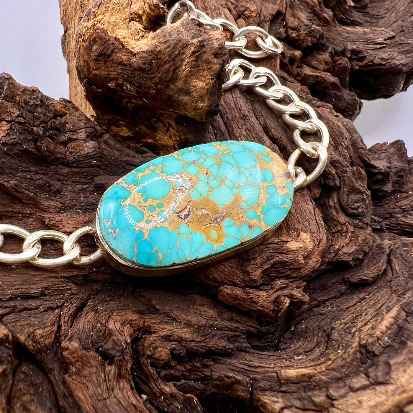 Iranian Turquoise Feroza Stone Bracelet | Original Nishapuri Feroza Stone - Al Ali Gems