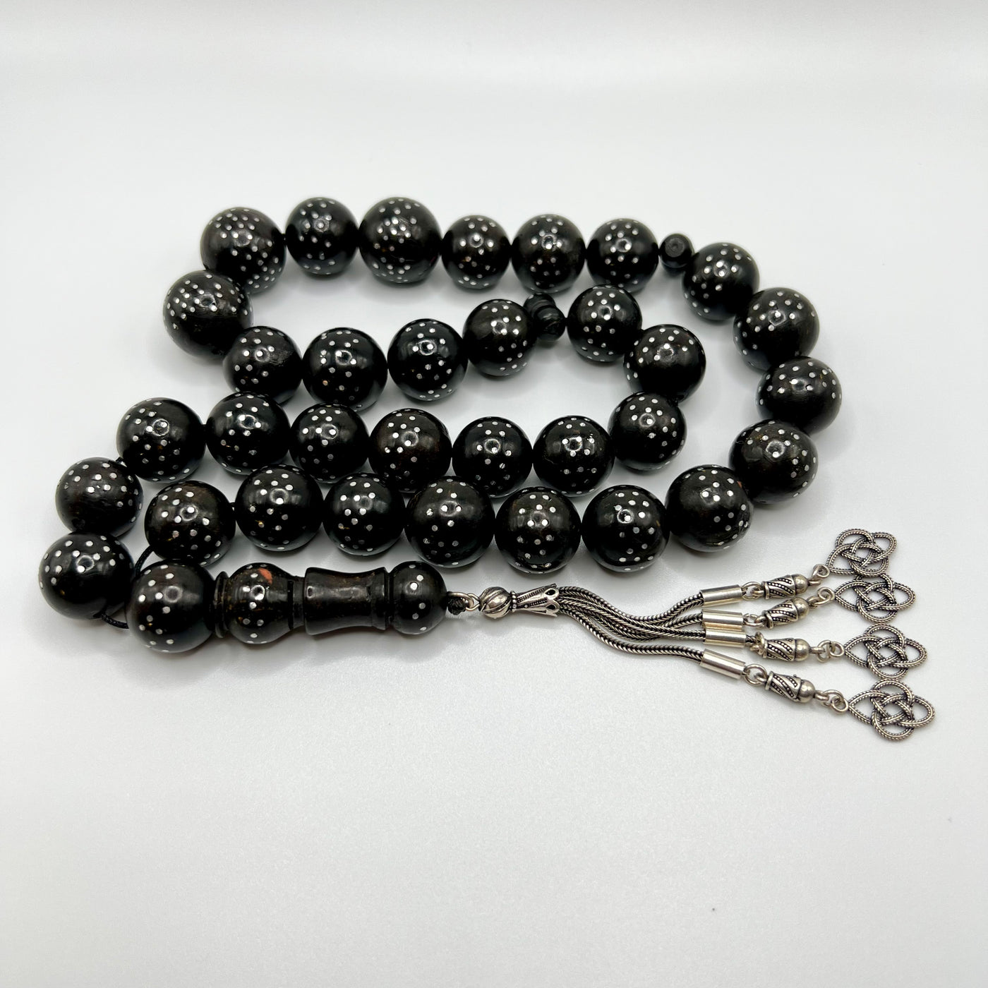 مسبحة يسر الاصلية | Yusur Tasbih Prayer Beads | Sterling Silver Tassel - Al Ali Gems