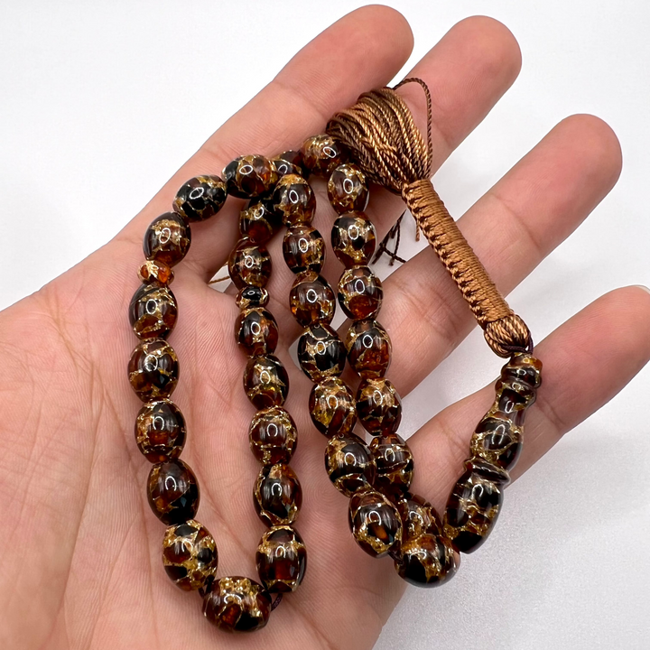 Pressed Kahraman Baltic Amber Tasbih 33 Beads - Al Ali Gems