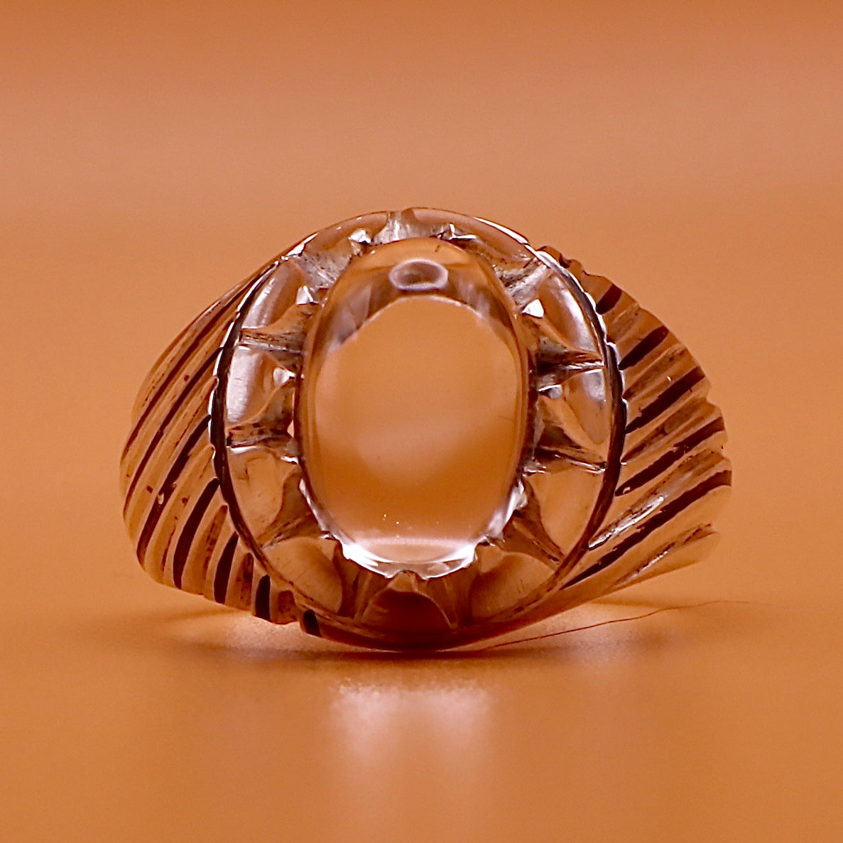 Round Dur Al Najaf Stone Ring | خاتم در النجف الاصلي | Genuine Dur E Najaf Stone Ring⁩⁩⁩⁩⁩⁩ | US Size: 8 - Al Ali Gems