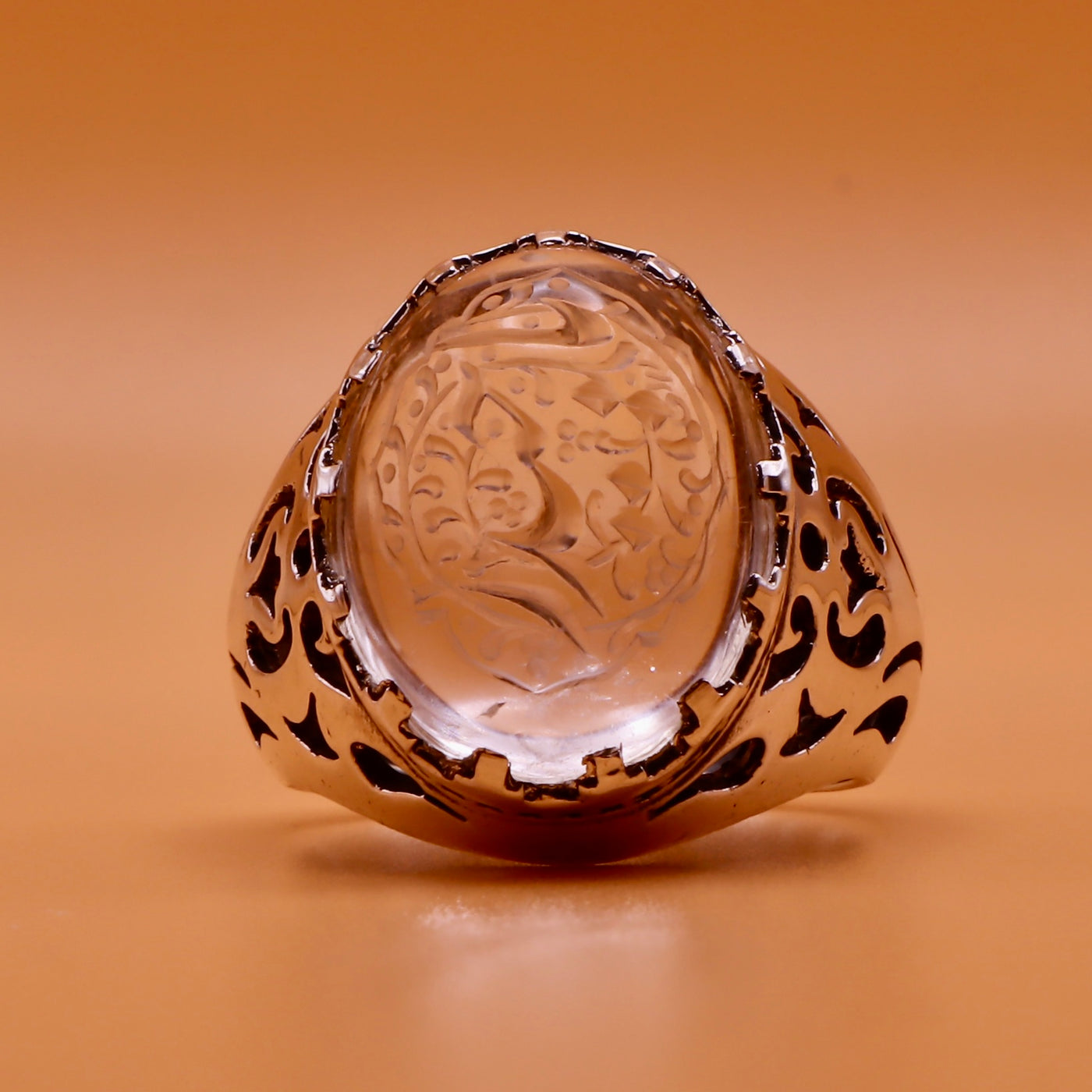 Ya Haider Engraved Dur Najaf Ring | خاتم در النجف الاصلي | Genuine Dur E Najaf Stone Ring | Engraved Ya Haider | US Size 10.5 - Al Ali Gems