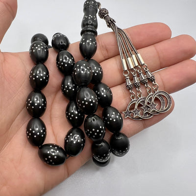 Oval Cut Yusur Tasbih 33 Beads / مسبحة يسر⁩ - Al Ali Gems