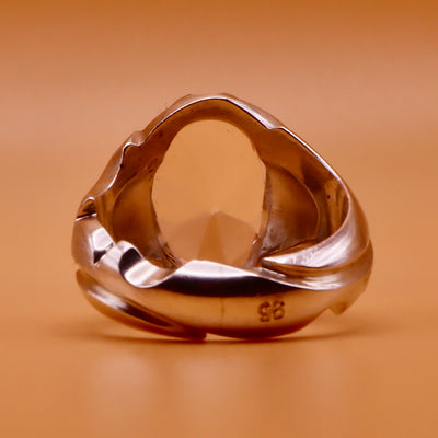 Oval Diamond Cut Dur Al Najaf Stone Ring | خاتم در النجف الاصلي | US Size 9.5⁩⁩ - Al Ali Gems