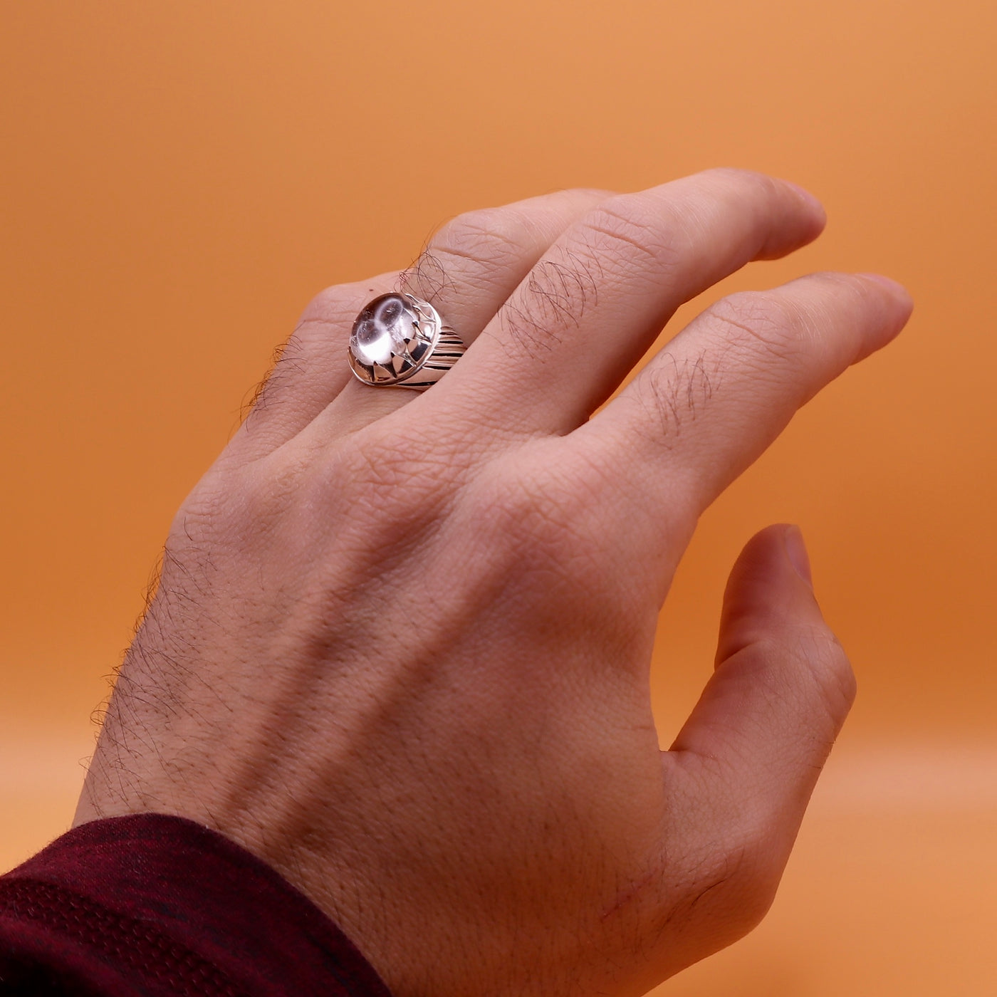 Round Dur Al Najaf Stone Ring | خاتم در النجف الاصلي | Genuine Dur E Najaf Stone Ring⁩⁩⁩⁩⁩ | US Size 8 - Al Ali Gems