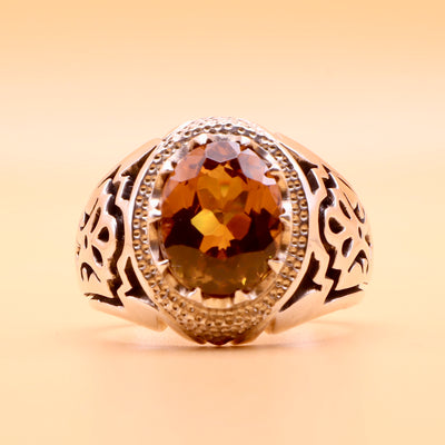 Handmade Silver Ring For Men | Alexandrite Ring | AlAliGems | Color Changing Ring | US Size 9.5 - Al Ali Gems