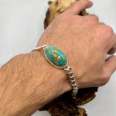 Iranian Turquoise Feroza Bracelet | Nishapuri feroza bracelet - Al Ali Gems