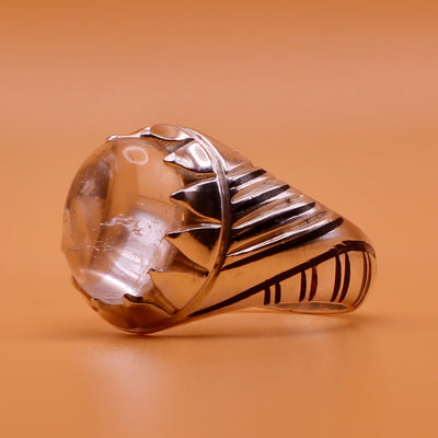 Round Dur Al Najaf Stone Ring | خاتم در النجف الاصلي | Genuine Dur E Najaf Stone Ring⁩⁩⁩⁩⁩ | US Size 8 - Al Ali Gems