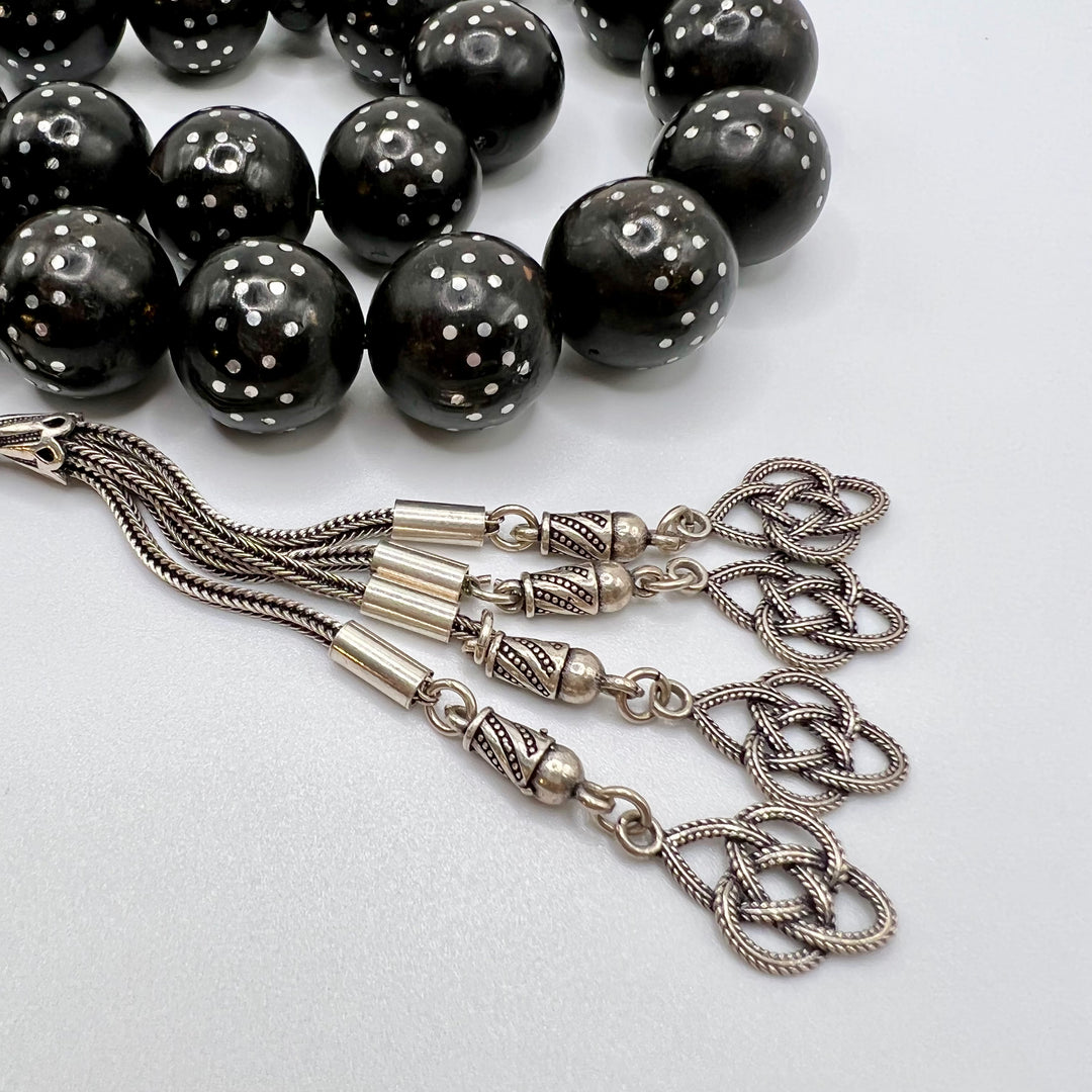 مسبحة يسر الاصلية | Yusur Tasbih Prayer Beads | Sterling Silver Tassel - Al Ali Gems