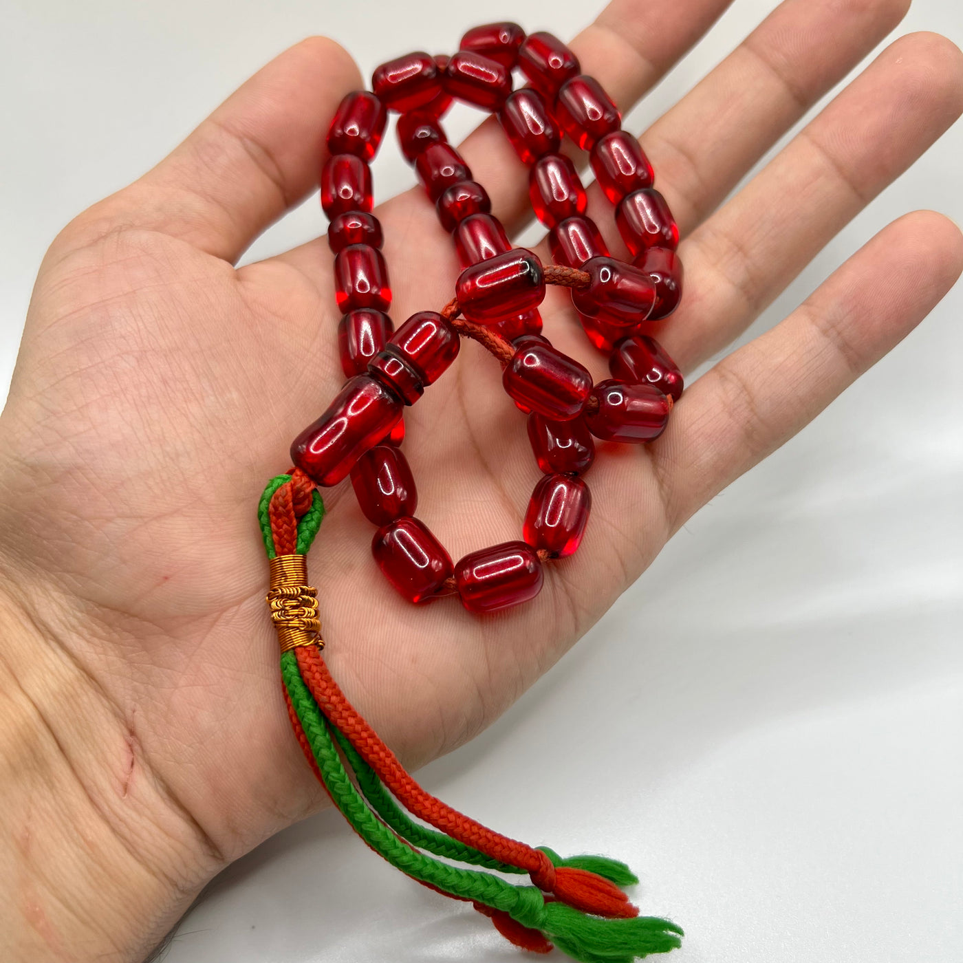 Red Bakelite Tasbih Sandalos Tasbih سبحة بكلايت الماني احمر⁩ - Al Ali Gems