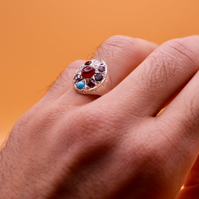 Multi Stone Sterling Silver - The Wisdom Ring (خاتم ألحكمة) - AlAliGems