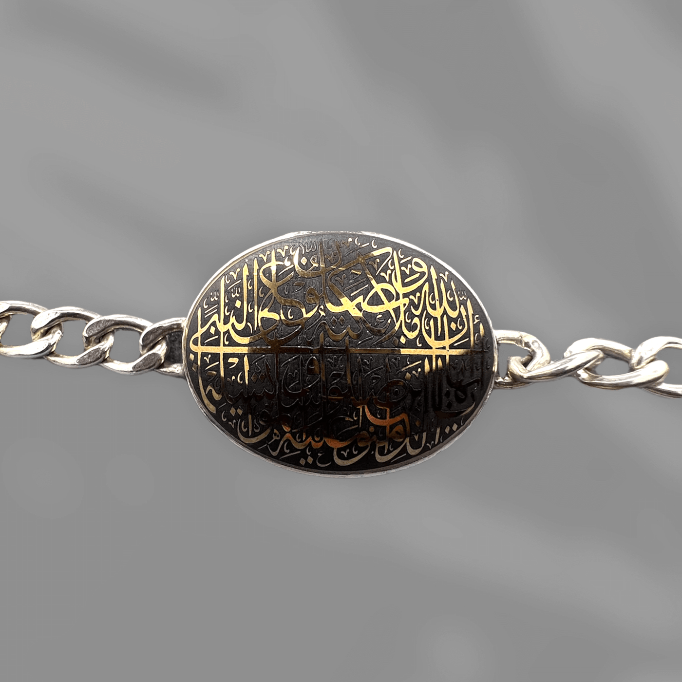 Hadeed e chini Braceelt hadeed stone Sang e Hadeed | AlAliGems | Hematite Silver Islamic Bracelet Size 8" - Al Ali Gems