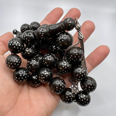 مسبحة يسر الاصلية | Yusur Tasbih Prayer Beads | Sterling Silver Tassel - Al Ali Gems
