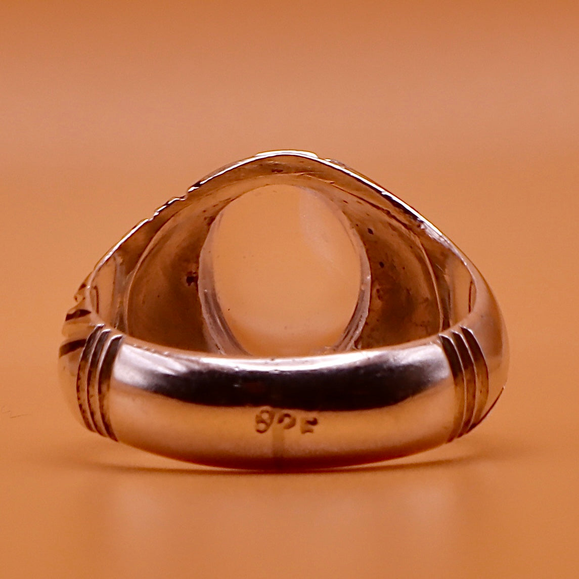Oval Dur Al Najaf Stone Ring | خاتم در النجف الاصلي | Genuine Dur E Najaf Stone Ring⁩⁩⁩⁩ | US Size 8.75 - Al Ali Gems