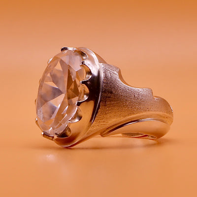 Oval Diamond Cut Dur Al Najaf Stone Ring | خاتم در النجف الاصلي | US Size 9.5⁩⁩ - Al Ali Gems