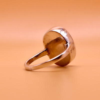 Nishapuri Feroza Ring for Ladies | Genuine Persian Turquoise Sterling Silver Ring with Unisex US Size 8 - AlAliGems