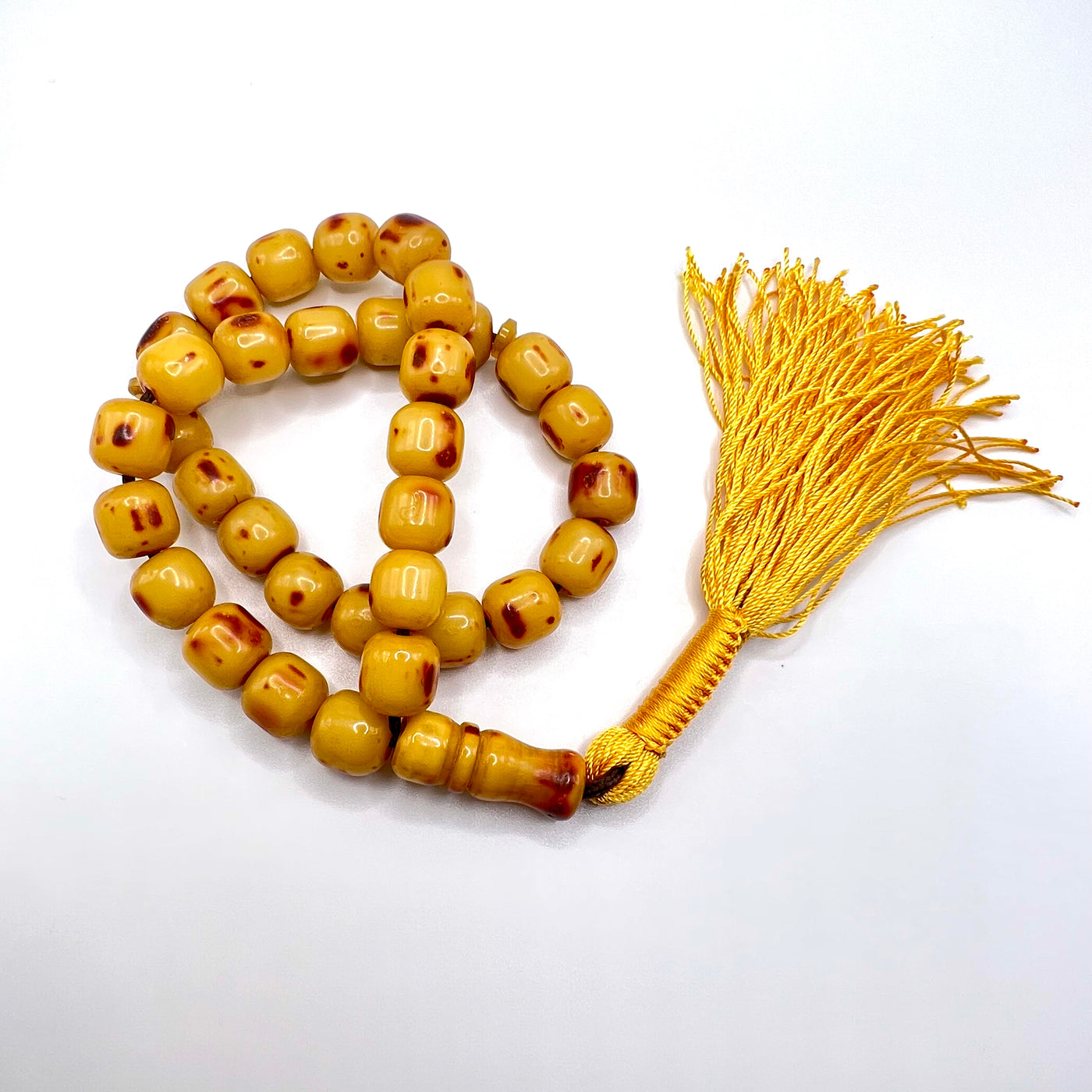 Antique Amber Sandalos Bakelite Tasbih سندلس بكلايت مسكي معرق قديم - AlAliGems