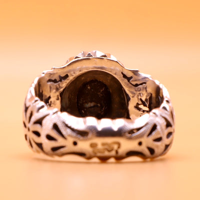 Persian Turquoise Ring | Natural nishapuri Feroza stone ring for men US Size 12 - Al Ali Gems