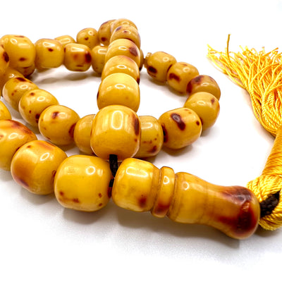 Antique Amber Sandalos Bakelite Tasbih سندلس بكلايت مسكي معرق قديم - AlAliGems
