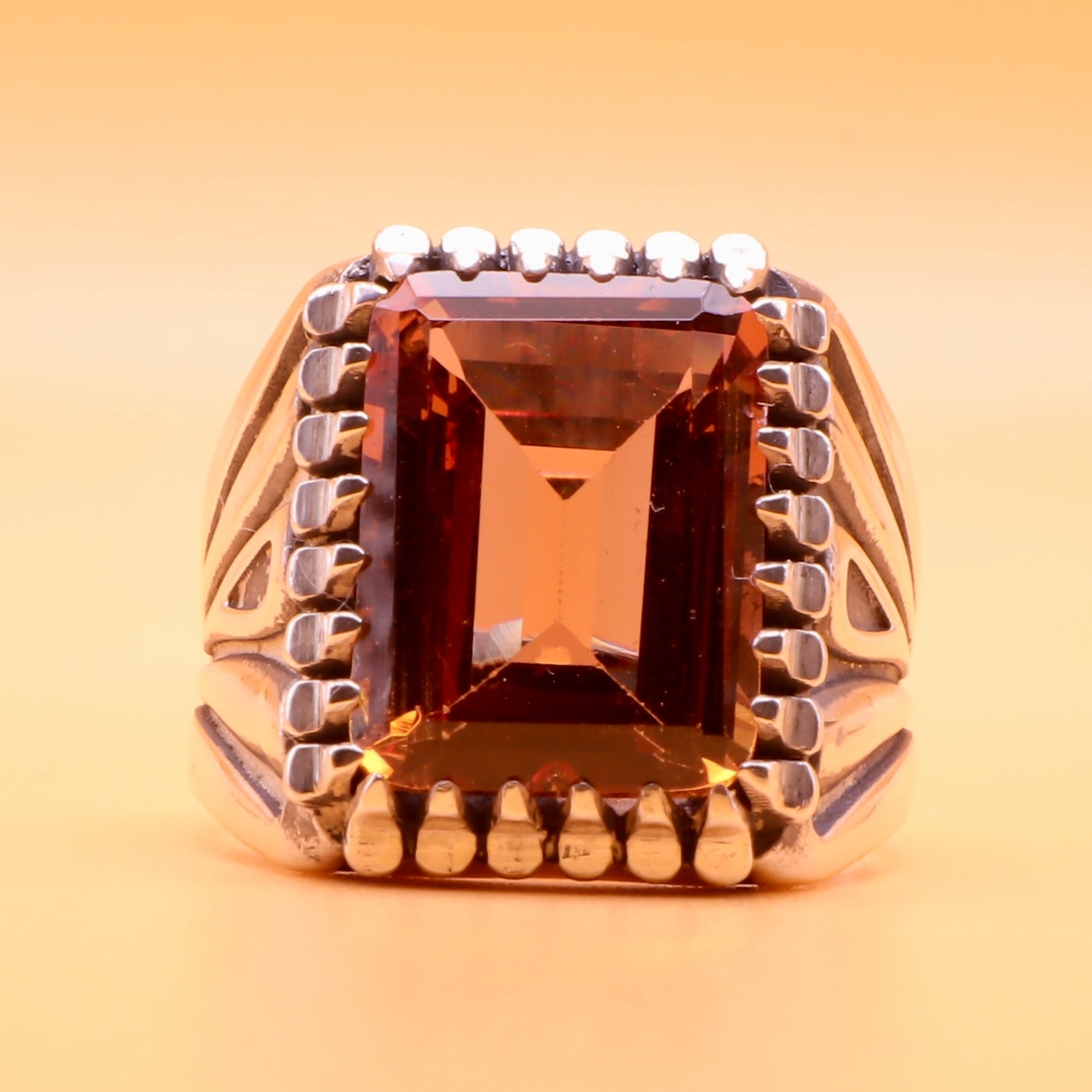 Handmade Silver Ring For Men | Alexandrite Ring Color Changing Stone | US Size 10.5 - Al Ali Gems