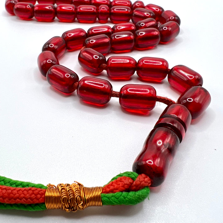 Red Bakelite Tasbih Sandalos Tasbih سبحة بكلايت الماني احمر⁩ - Al Ali Gems