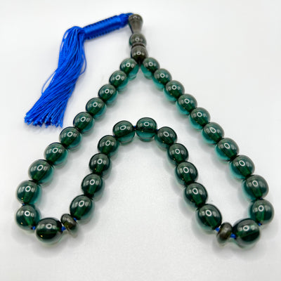 Round Green Sandalos Bakelite Tasbih سندلس بكلايت اخضر⁩⁩ - AlAliGems