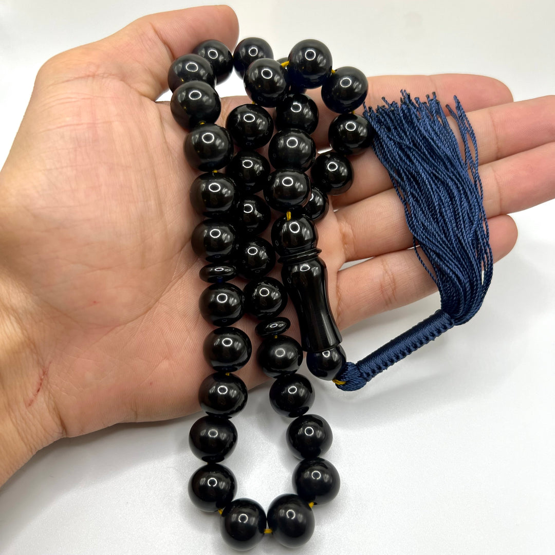 Dark Blue Sandalos Bakelite Tasbih سندلس بكلايت ازرق غامق⁩⁩⁩⁩ - AlAliGems