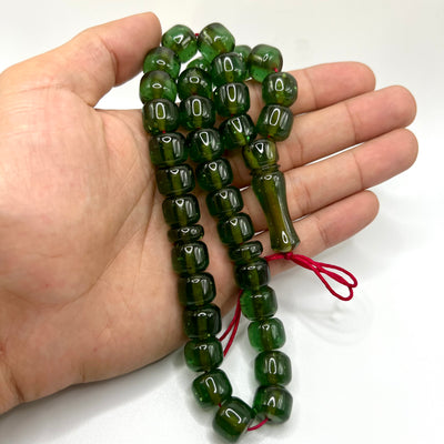Olive Bakelite Tasbih Prayer Beads / سبحة بكلايت زيتوني - AlAliGems