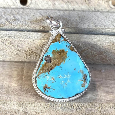 Iranian Turquoise Feroza Stone Pendant | Original Feroza Stone | Women feroza Pendant | AlAliGems Nishapuri Feroza Stone - Al Ali Gems