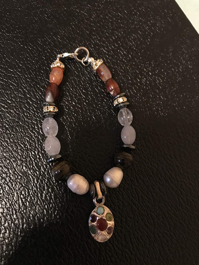 Made Upon Request Crystal Cocktail Natural Beads | Aqeeq - Feroza - Hadeed Sini - Tiger Eye | AlAliGems Aqeeq Bracelet | Aqeeq Stone Dur e Najaf Stone | Feroza Stone - Al Ali Gems