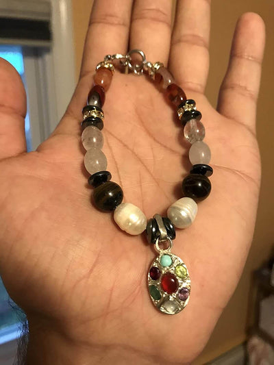 Made Upon Request Crystal Cocktail Natural Beads | Aqeeq - Feroza - Hadeed Sini - Tiger Eye | AlAliGems Aqeeq Bracelet | Aqeeq Stone Dur e Najaf Stone | Feroza Stone - Al Ali Gems