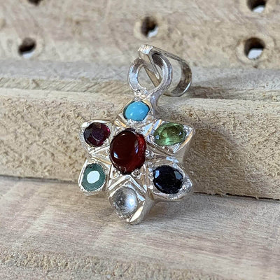 Multi Stone Yemeni Aqeeq Pendant - Al Ali Gems