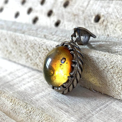 NATURAL BALTIC AMBER STERLING SILVER PENDANT | کهربا كهرمان | KAHRAMAN | KAHROBÂ | کهربا - Al Ali Gems