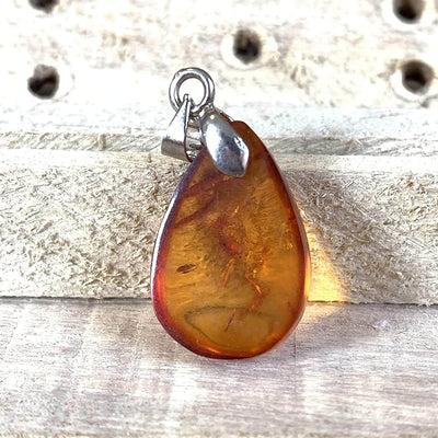 NATURAL BALTIC AMBER STERLING SILVER PENDANT | کهربا كهرمان | KAHRAMAN | KAHROBÂ | کهربا - Al Ali Gems