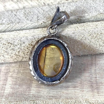 NATURAL BALTIC AMBER STERLING SILVER PENDANT | کهربا كهرمان | KAHRAMAN | KAHROBÂ | کهربا - Al Ali Gems