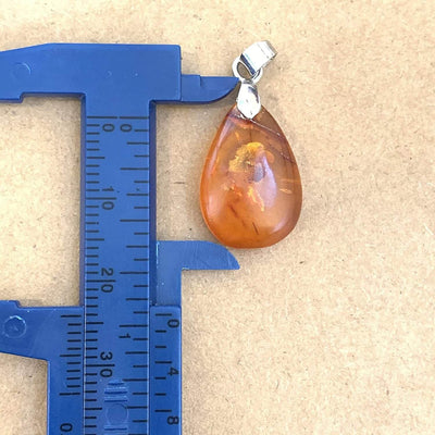 NATURAL BALTIC AMBER STERLING SILVER PENDANT | کهربا كهرمان | KAHRAMAN | KAHROBÂ | کهربا - Al Ali Gems