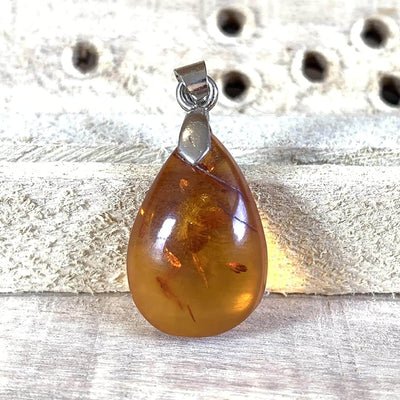 NATURAL BALTIC AMBER STERLING SILVER PENDANT | کهربا كهرمان | KAHRAMAN | KAHROBÂ | کهربا - Al Ali Gems