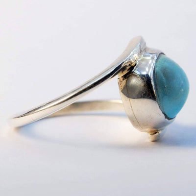 Natural Persian Turquoise Ring | AlAliGems | S925 | Hirz Jawad | Neyshabur Turquoise | US Size 7.5 - Al Ali Gems